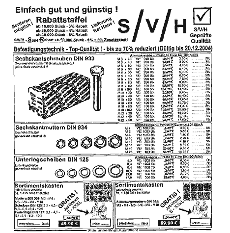 Selten: Schrauben-Spam